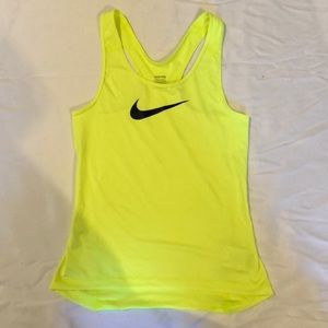 Neon yellow Nike tank